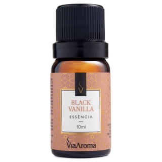 Essência Black Vanilla Via Aroma 10ml Clássica Para Aromatizador e Difusor de Aromas
