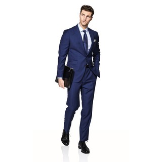 Terno Slim Oxford Executivo Masculino Azul Marinho (Paletó + Calça) - Menor Preço