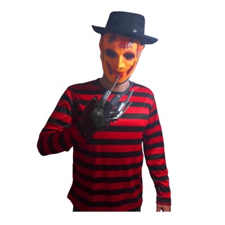 Kit Fantasia Freddy Krueger Halloween - Adulta
