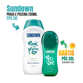 Protetor Solar Corporal Sundown Praia E Piscina Fps 50 200ml + 1 Pós Sol GRATIS (1)