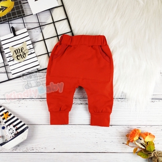Calça Saruel Infantil Para Bebê Mijão Com Bolso Canguru Várias Cores Preta Cinza Mescla Branca Rosa Vermelha Amarela (4)