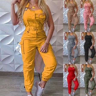 Women's Fashion Casual Sleeveless Holiday Backless Summer Camisole Jumpsuit