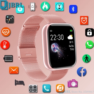 Moda Em Aço Inoxidável Relógio Inteligente Mulheres Homens Eletrônica Esporte Relógio De Pulso Para Ios Android Praça Horas