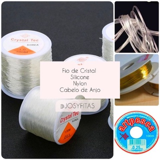 Fio Cristal Silicone ou Nylon para Artesanato Laços Tiaras Bijuterias Pesca (1)