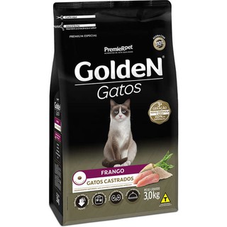 Ração Golden Gatos Adultos Castrados Frango 3 kg