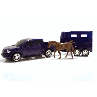 Carrinho Pick-up Rx L200 Haras - C/ Cavalo - Roma Brinquedos (3)