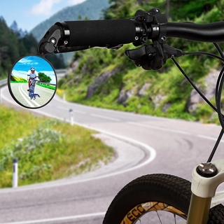 Rotação 360 Graus/MTB Espelho Retrovisor De Bicicleta De Montanha/Visão Traseira Ajustável De Ciclismo De Ângulo Amplo/Espelhos Convexos Dobráveis (8)