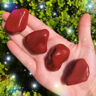 Pedra Jaspe Vermelha Rolada 3cm a 5cm EXTRA | Proteção | Cristal Natural