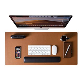 Mouse Pad Desk Pad Eddias Minimalista Mesa 70x30cm Em Couro Sintetico