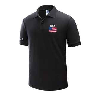 Camiseta Polo Masculina De Mangas Curtas Da América Dos Eua Estados Unidos Da América (1)
