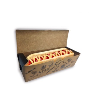 Embalagem Box Caixa para Cachorro Quente Hot Dog Delivery