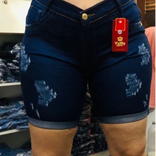 Bermudinha Jeans Plus Size Com Laycra