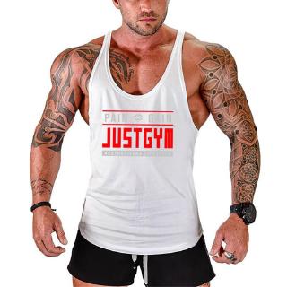 Brand Casual Sleeveless Tank Top Mens Singlets Fashion Sports Workout Undershirt Gym Clothing Bodybuilding Fitness Vest (2)