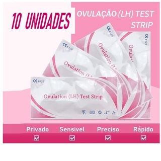 Teste de Ovulação Test Strip 10 unidades super sensível resultado rápido 5 minitos