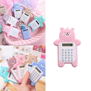 Mini-Calculadora Portátil De Borracha Com Desenho De Urso 8 Digit (1)