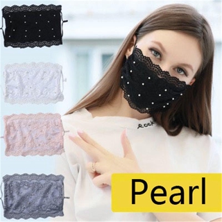 PM2.5 Máscara Bordada De Algodão Com Renda Respirável Anti Poluição Reutilizável