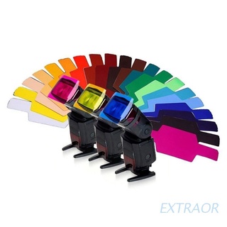 Kit Filtro De Gel Extra 20 Peças Iluminação Colorida Para Câmera Flash Speedlite