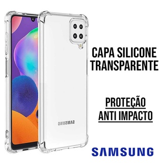 Capa, Capinha, Case Transparente Anti Impacto Com Borda Samsung M12, A12 5G, A52, A32 5G, A72, A02S, A02