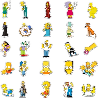 50 Pçs/Lote Engraçado Dos Desenhos Animados Simpsons Graffiti Adesivos Para Carro Moto & Mala Legal Laptop (4)