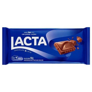 Kit C/ 3 Barra Chocolate Barra Lacta 90g Ao Leite