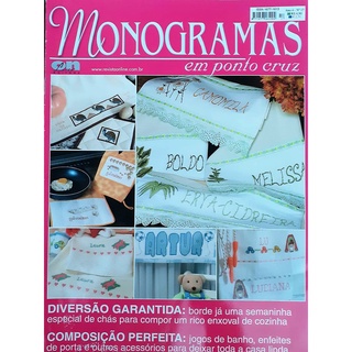 Revista de Ponto Cruz Monogramas (Bordados manuais variados) Nova