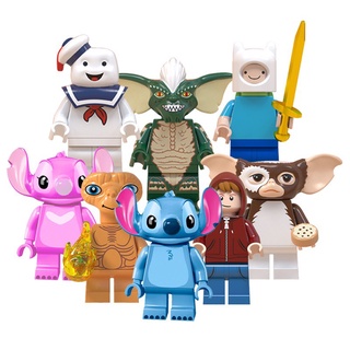 Miniatura Stitch Et Eliitt Angizmo Stay Puft Finn Stripe Mini Figuras Blocos De Construção Para Crianças Brinquedos