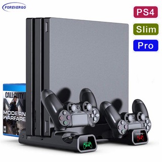 PS4/PS4 Pro/PS4 Slim Controller Charger Console Vertical Cooling Stand Charging Station (1)