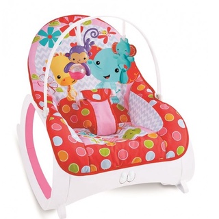 Cadeira de Descanso Musical, Vibratória e Balanço Safari Vermelha - Color Baby (1)