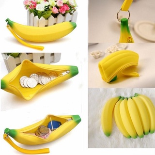 Estojo De Silicone Engraçado Novidade Portátil Para Moedas De Banana / Bolsa Carteira