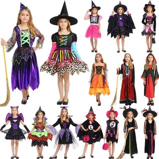 Fantasia Infantil De Bruxa Ou Para Halloween Cosplay