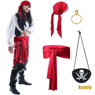 (Kaaniy) Chapéu De Pirata Com Chapéu De Pirata Dreadlocks Caribe / Fantasia Pirata Do Caribe Obua