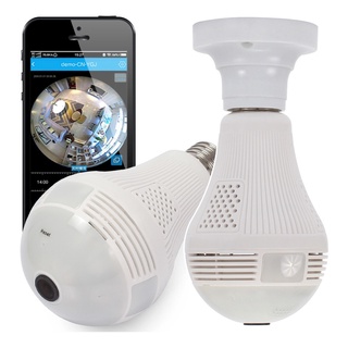 Câmera De Segurança Lâmpada Vr 360 Panorâmica C/visão Noturna e Viva Voz