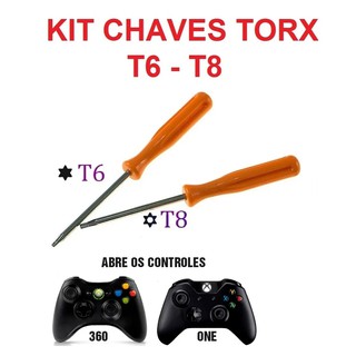 Chave Torx T6 E T8 Com Furo P Abrir Ps3 Ps4 X360 Xbox One Controle