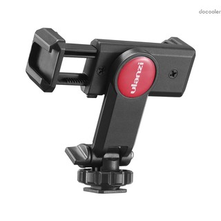 docooler Ulanzi Rotatable Tripod Phone Holder Clamp Clip Mount Adapter with 1/4 Hot Shoe Microphone Mount Cold Shoe 3 (5)