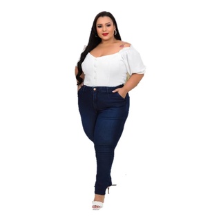 Calça Jeans C/ Lycra Feminina Tamanho Grande Plus Size