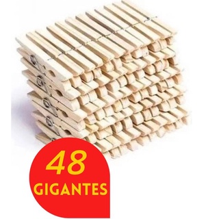 48 Prendedor de madeira Gigante 9 cm X 2,5 cm ideal para seu lar e para seu Artesanato