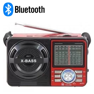 Rádio Am Fm Bluetooth PenDrive Bass Vintage Retrô Portátil Bateria Recarregável