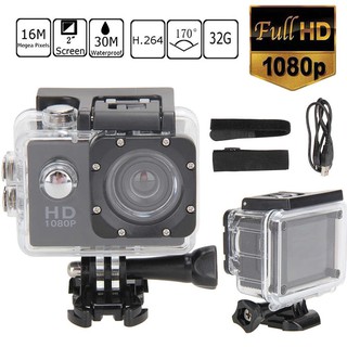 Ultra Câmera Action Go Cam Pro Sports Full HD Prova D'água Camera Preta (5)