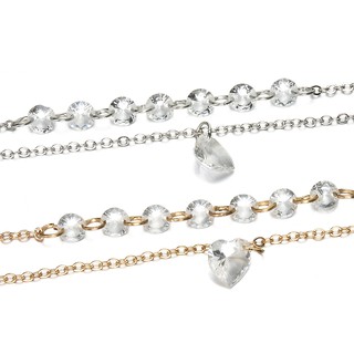 Bracelete Feminino Camada Dupla Com Cristal Simples | Double Layer Crystal Bracelet Fashion Simple Bangle Cuff Jewelry for Women (7)