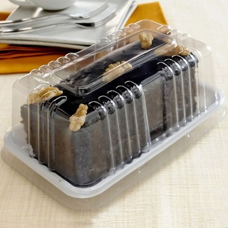 Kit com 10 embalagens para transporte de alimentos - mini torta retangular 300g Galvanotek G-62 - ideal para fatias, brownie, tortas salgadas e doces, bolos, cake, sanduíches e salgadinhos (1)
