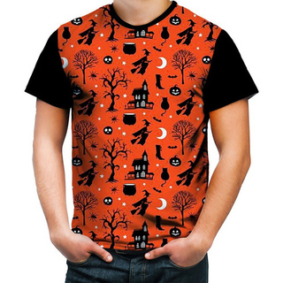 Camiseta Camisa Halloween Esqueleto Fantasia Bruxa Abóbura 3