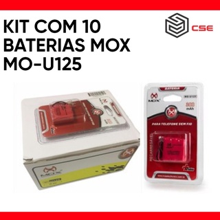 10 Baterias Universal Para Telefone Sem Fio Recarregável - MO-U125
