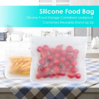 Bolsa de Armazenamento em Silicone SEM BPA / Saco para Guardar Alimentos/Vegetais em Geladeira/Refrigerador/Congelador (6)