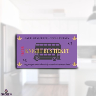 Imã geladeira Harry Potter ticket Plataforma/ Knight Bus