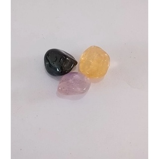 Kit para Meditação | Sodalita, Citrino e Ametista | Cristal Pedra Natural | Mini cristais