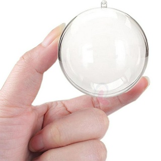 Bola Esfera Acrílica Enfeite Natalino Decoração 6,5cm -Transparente Premium -Pct c/ 5 unds