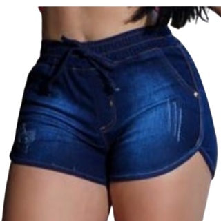 Short Jeans Feminino Lavagem Clara e Escura Ótima opção dia a dia casual praia campo com bolso traseiro veste bem (3)