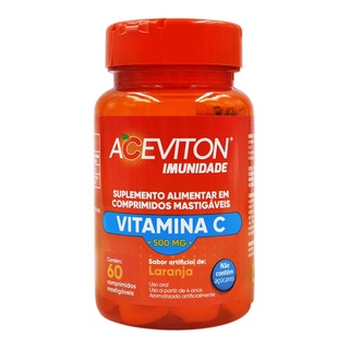 Aceviton Imunidade Vitamina C Sabor Laranja com 60 Comprimidos Mastigáveis