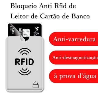 2PCS Porta Cartão / Carteira com Proteção / Bloqueio Anti Rfid de Leitor de Cartão de Banco / Identidade NFC / Protetor de Cartão
