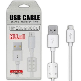 Cabo Carregador USB Charge-Transfer-Sync 1,5m Reforçado Entrada Tipo C / IPhone / V8 1.5Metro